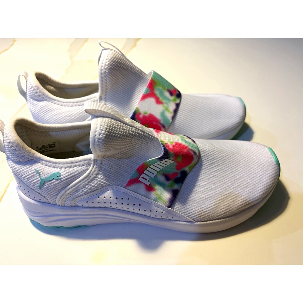 Puma Softride Sophia Slip On White Tie Dye Sneakers Womens Size 8.5